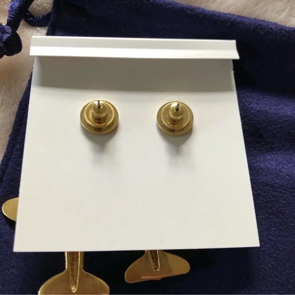 Tory Burch Gold Airplane Drop Earrings RETIRED NEW $129